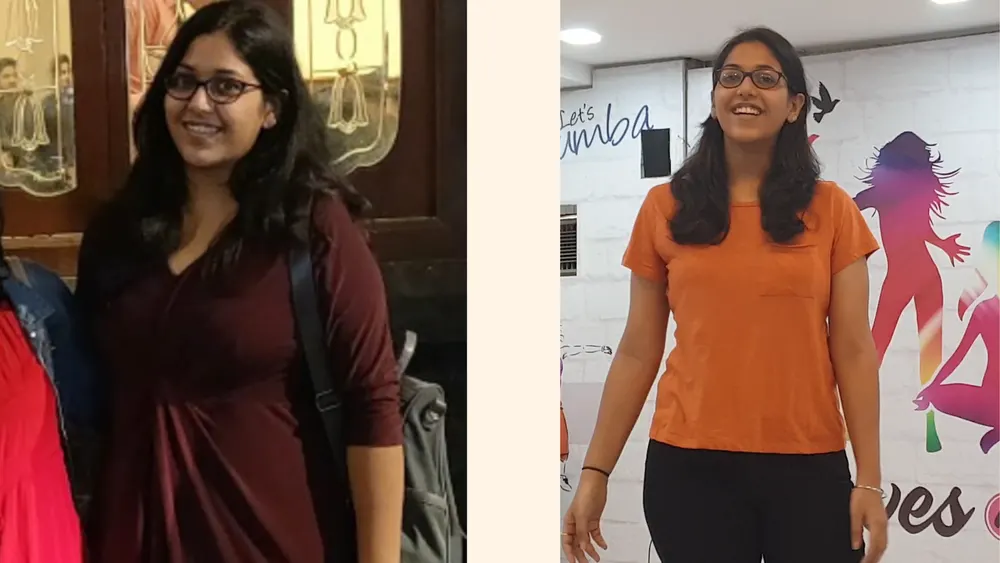 Transformation photo of Vaishnavi Gawande, shared with permission.