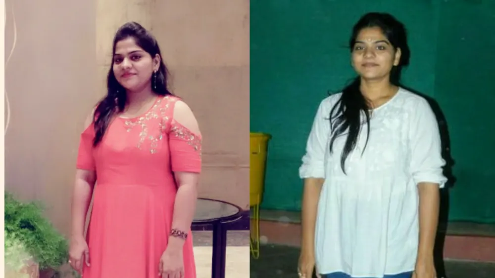 Transformation photo of Dr. Nikita Dhande, shared with permission.