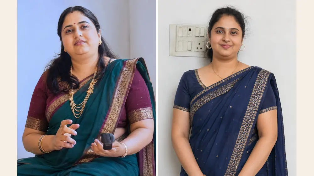 Transformation photo of Megha, shared with permission.