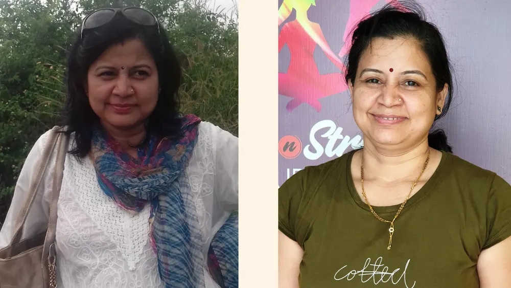 Transformation photo of Varsha Barad, shared with permission.