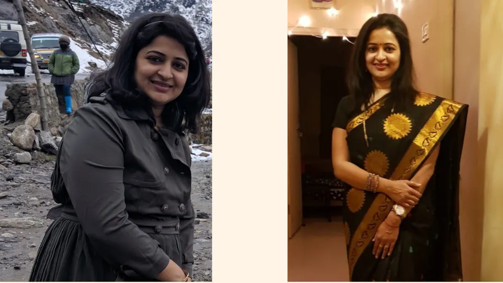 Transformation photo of Radhika Janaikar, shared with permission.