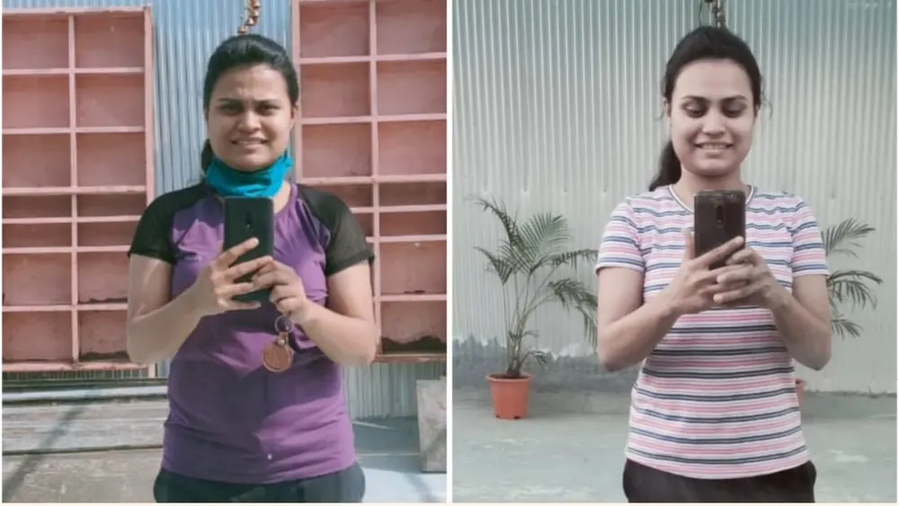 Transformation photo of Dr. Supriya Gawai, shared with permission.