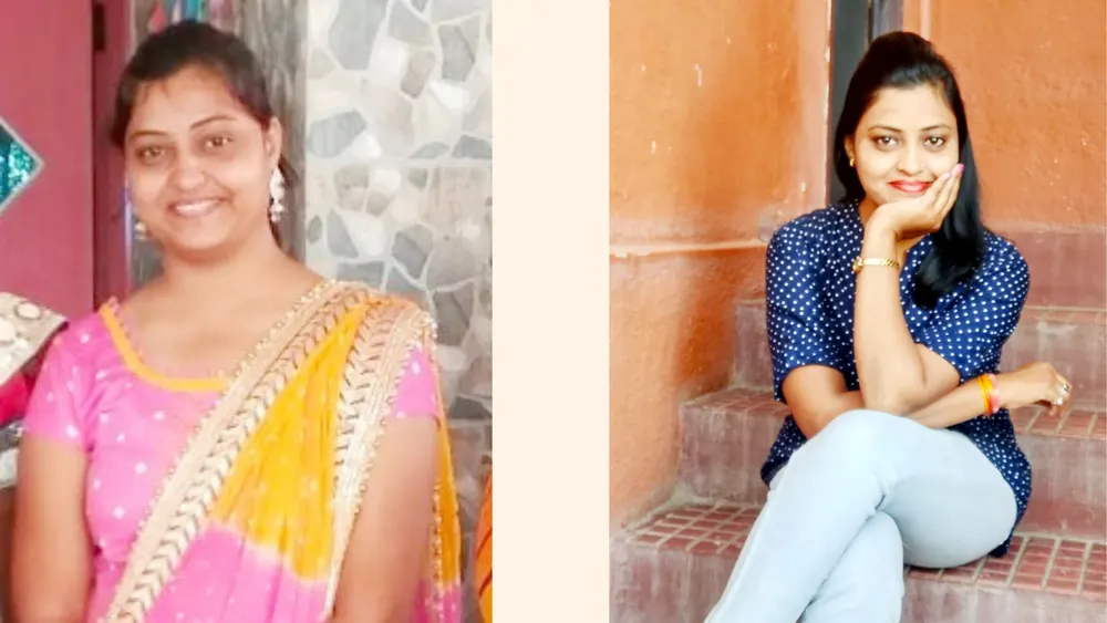 Transformation photo of Shraddha Singh, shared with permission.